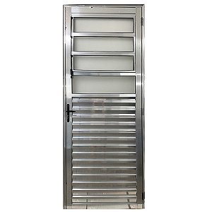 Porta Basculante Alumínio Brilhante Linha 25