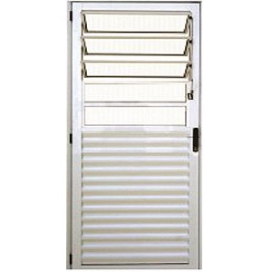 Porta Basculante Alumínio Branco Linha 25