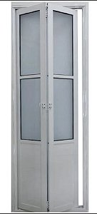 Porta Lambril Camarão Alumínio Branco Linha 25 Com Vidro