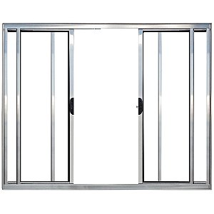 Janela Vitro 4 Folhas Alumínio Brilhante Modular