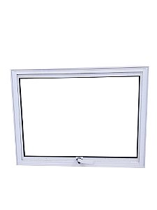 Janela de Alumínio Branco Vitro Maxim Ar Linha Veneza 60 x 80 (Altura x largura) Vidro Mini-Boreal - FJR Distribuição