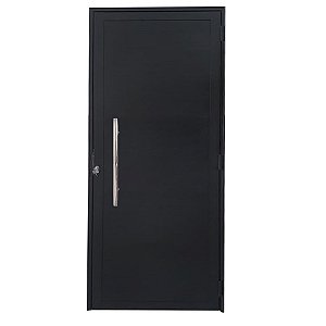 Porta Lambril de Alumínio Preto com Puxador Linha 25