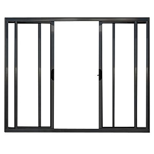 Janela Vitro 4 Folhas Alumínio Preto Linha Modular