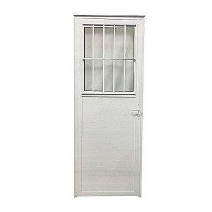 Porta Social Lambril Alumínio Branco Linha 25