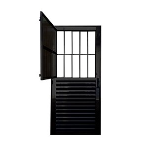 Porta Social Alumínio Preto Linha 25