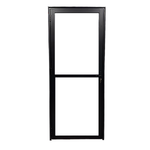Porta de Giro Visione Alumínio Preto Linha Veneza