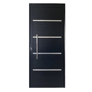 Porta Pivotante Com Puxador e Friso Linha 25 Preto