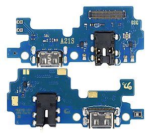 Placa de Carga Conector Compatível Galaxy A21s A217 Turbo USB Microfone