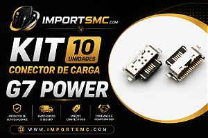 Kit 10x Conector De Carga Compatível Moto G7 Power G9 Power G8 Play Vários Modelos ImportSMC.com
