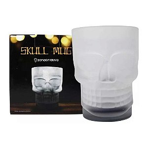Caneca Caveira Skull Mug Fosca Vidro 3D Criativo Moderno Cerveja Chopp Drinks Ch