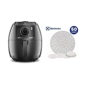 Fritadeira Air Fryer Electrolux EAF50 127V Grafite + 50 Papéis Protetores Antia