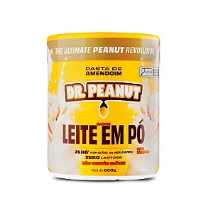 Pasta de Amendoim com Whey (600g) Dr Peanut - Sabor Leite em Pó