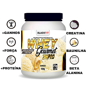 WHEY Gourmet 3w PRO (907g) Sabor Baunilha