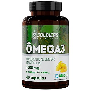 Ômega 3 (60 Cáps.) 1000mg (MEG 3) - Soldiers Nutrition