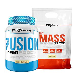 Kit Fusion Protein (2kg) + Size Mass (3kg) BRN FOODS
