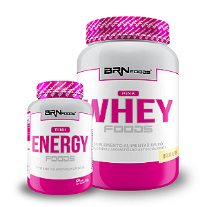 Kit Whey Protein Pink Whey (900g) + Pink Energy (60 Cáps.) - BRN FOODS