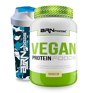 Kit Proteína Vegana Proteína Vegana (900g) + Coqueteleira (600ml) - BRN FOODS