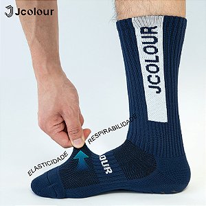 3 Pares, Meias esportivas profissionais com estampa de letras JCOLOUR, Meias grossas