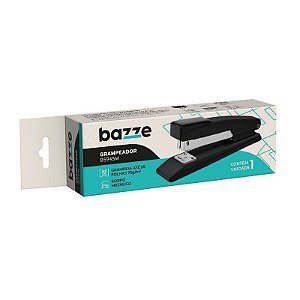 Grampeador Metálico Preto - Bazze - 26/6 - 25 Folhas