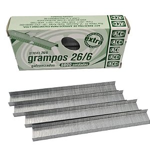 Grampo para Grampeador Galvanizado 26/6 5000 Unidades