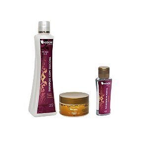 KIT MIDORI REPARAÇÃO COM 3 PRODUTOS: SH CABELOS COLORIDOS MIDORI 500ML, MÁSCARA S.O.S 250GR E REPARADOR DE PONTAS 30ML