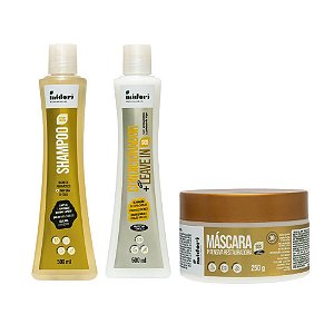 KIT SOS MIDORI SHAMPOO+CONDICIONADOR/LEAVEN 500ML+MASCARA SOS 250GR