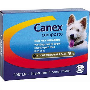 Vermífugo Canex Composto 4 comprimidos