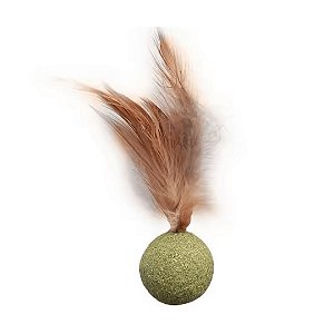 Bola Catnip Com Penas