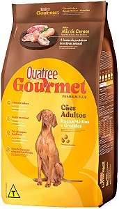Ração Quatree Gourmet Adultos Raças Médias E Grandes 15 kg