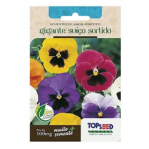 Sementes de Amor Perfeito Gigante Sortido Tradicional Topseed Garden Único