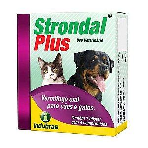 Vermífugo Strondal Plus 4 Comprimidos