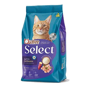 Ração Quatree select gatos castrados frango
