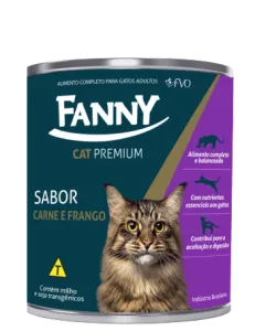 Ração Úmida em Lata Pate Fanny Cat Carne E Frango 280gr