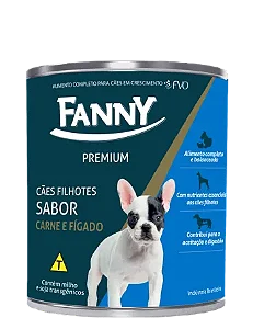 Ração Úmida em Lata Pate Fanny Caes Filhote Carne E Figado 280gr