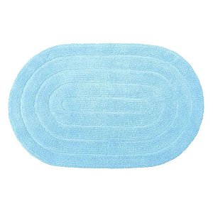 Tapete Multiuso Azul Claro Oval 40cm x 60cm - Kapazi