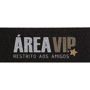 Tapete de Entrada Capacho Vinil Area VIP 30cm x 70cm Preto - Kapazi