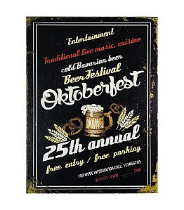 Placa Decorativa OktoberFest MDF 18x24cm