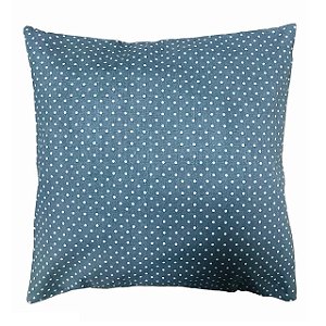 Capa para almofada Cinza Bolinhas Brancas 43x43 cm