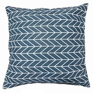 Capa para almofada Geométrica Listras Cinza e Branco 43x43 cm