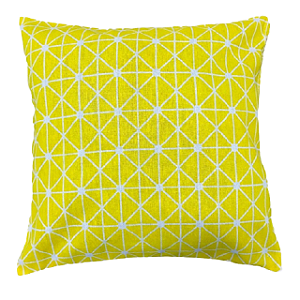 Capa para almofada Geométrica Amarela - 43x43 cm