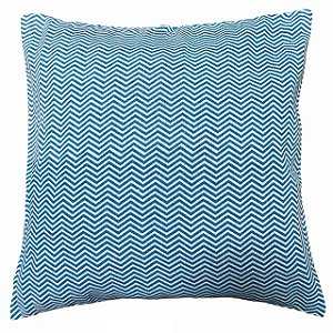 Capa para almofada Listrada Azul e Branco 43x43 cm