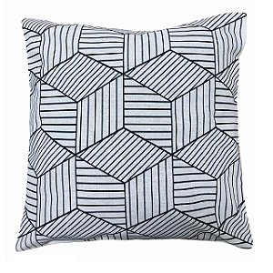 Capa para almofada 3D Cinza 43x43 cm