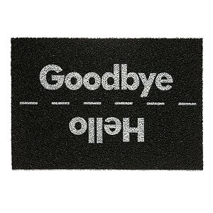 Tapete Capacho Vinil Super Print 40cm x 60cm Hello GoodBye - Kapazi