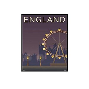 Quadro Barcelona Roda Gigante England 20x25cm