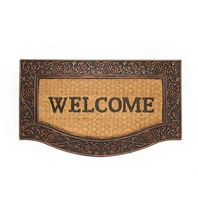 Tapete Capacho Fibra de Coco 45cm x 75cm Welcome - Kapazi