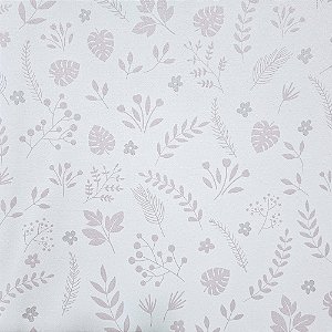 Papel de Parede Infantil Folhagem Rosa - Coleção Yoyo 2 Kantai
