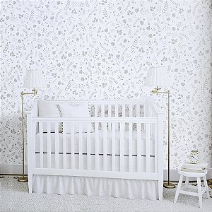 Papel de Parede Infantil Folhagem Cinza - Coleção Yoyo 2 Kantai