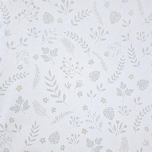 Papel de Parede Infantil Folhagem Cinza Claro - Coleção Yoyo 2 Kantai