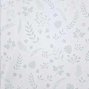 Papel de Parede Infantil Folhagem Verde Menta - Coleção Yoyo 2 Kantai