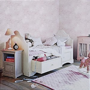 Papel de Parede Infantil Flocos de Neve Rosa - Coleção Yoyo 2 Kantai